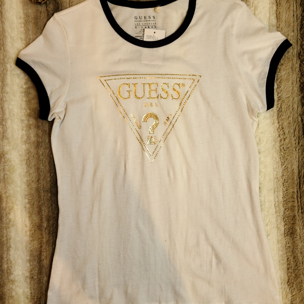 NWT Guess Women's Ringer Tee